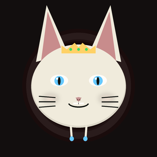 Hoodcat NFT variant, wide eyes with bandana