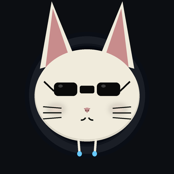 Hoodcat NFT variant wearing shades