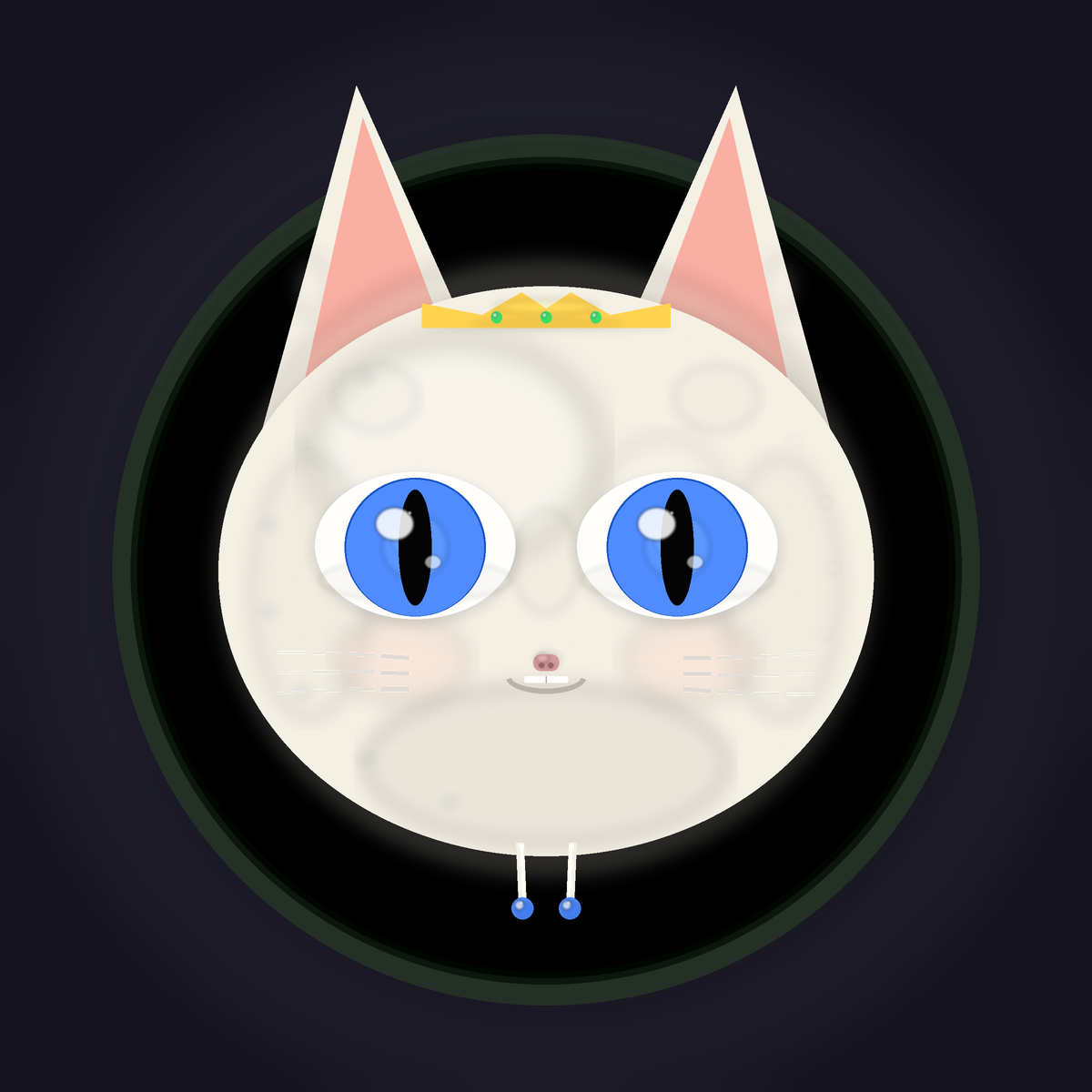 Hoodcat NFT variant, wide eyes with bandana