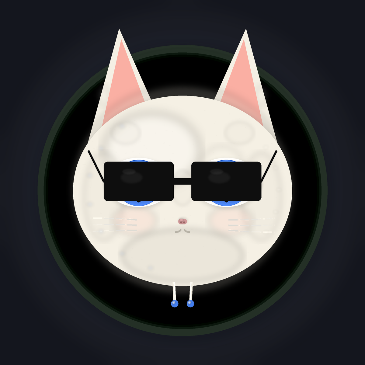 Hoodcat NFT variant wearing shades